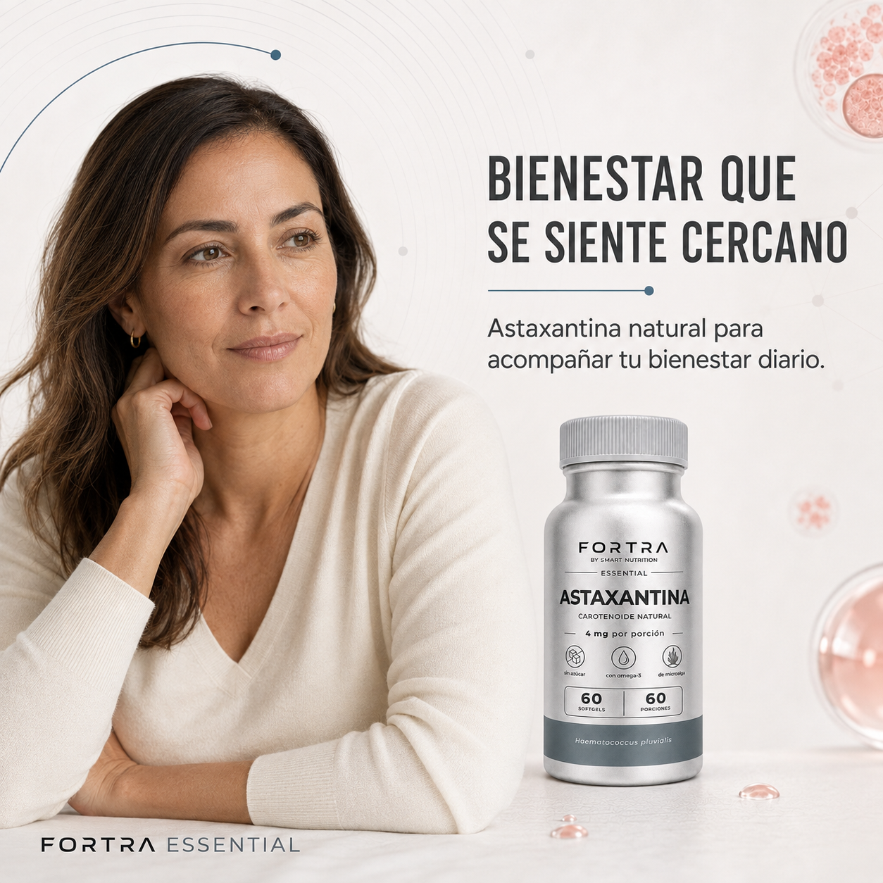 Astaxantina 4 mg + Omega 3 | Protección Antioxidante Diaria Fortra