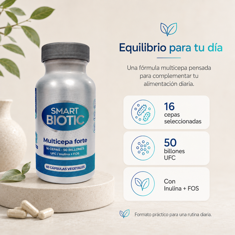 Probióticos Premium, 16 cepas probióticas – 50 billones UFC