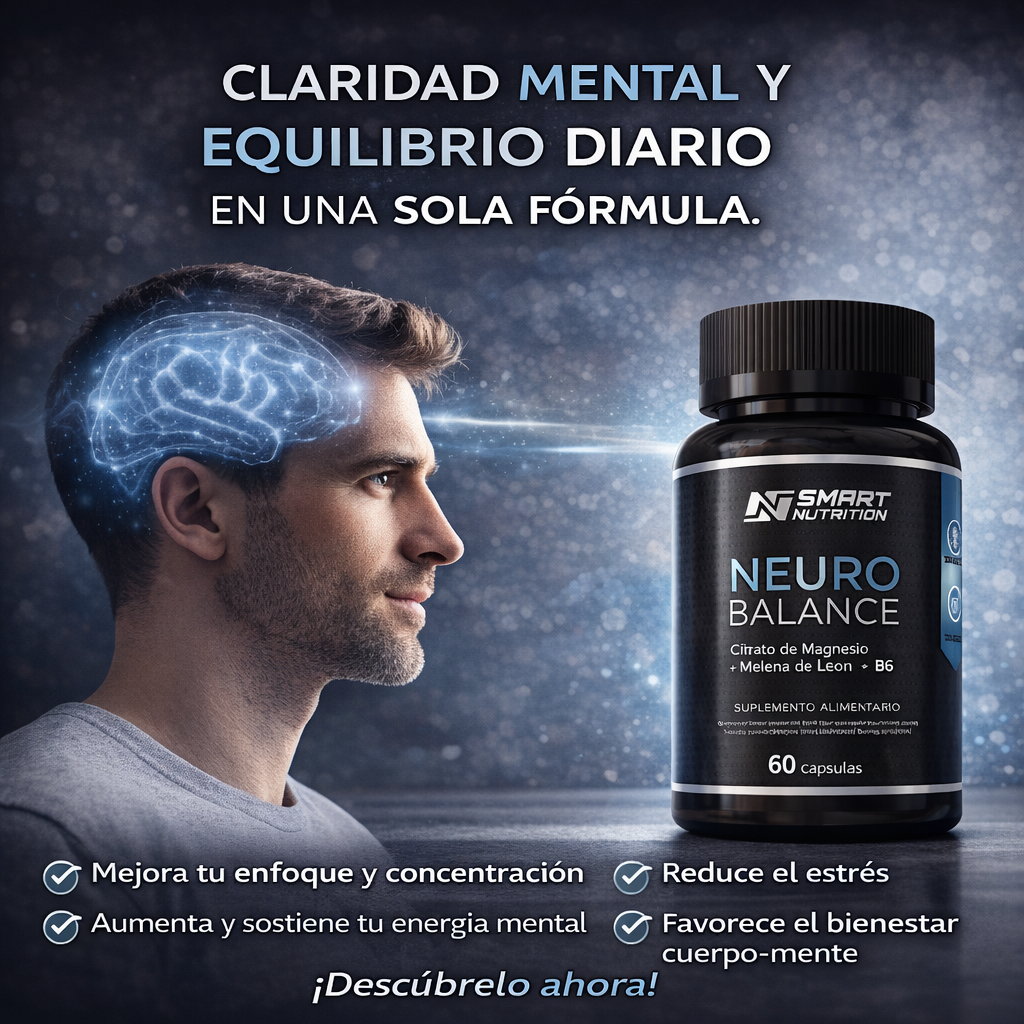 Neuro Balance – Magnesio + Melena de León + Vitamina B6 SmartNutrition