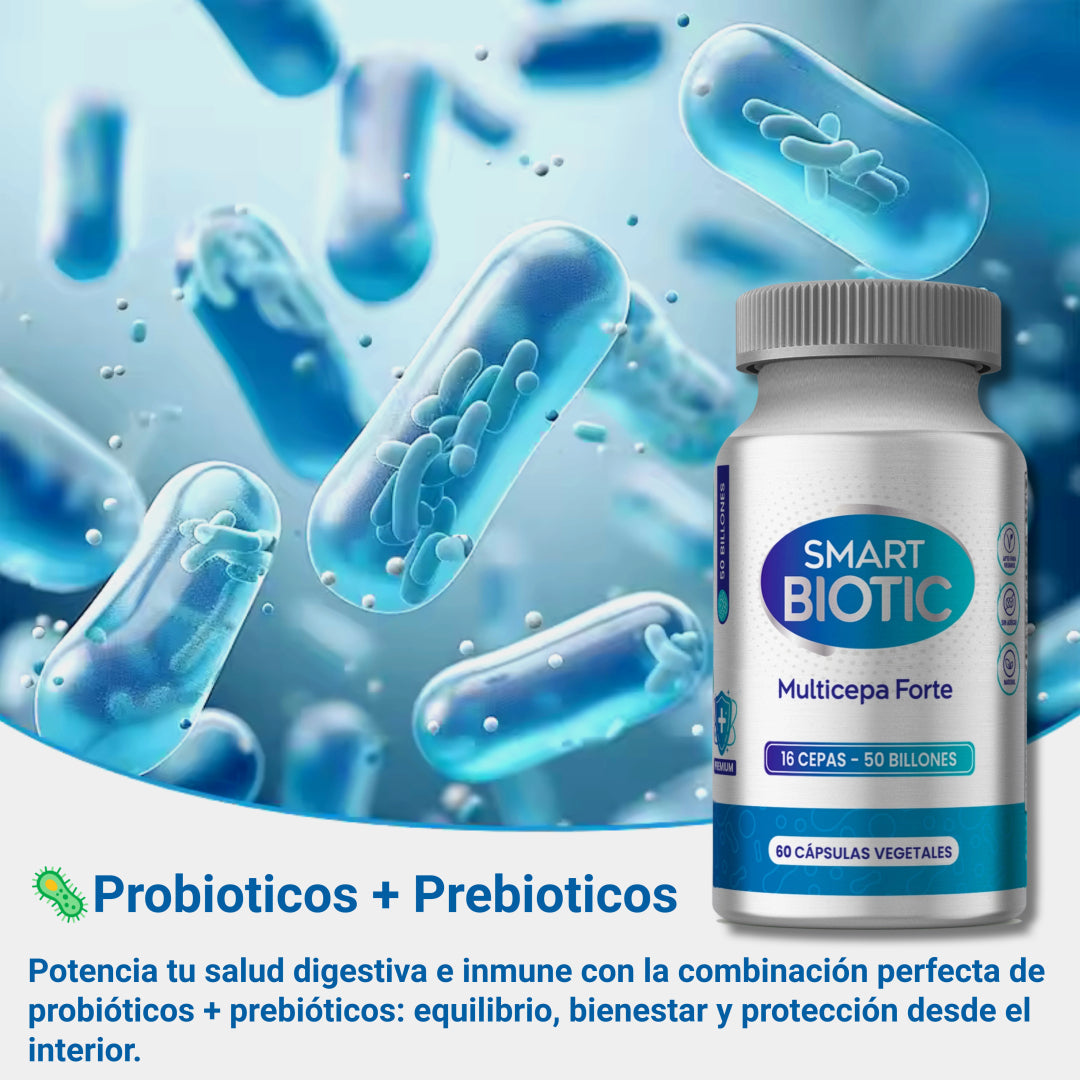 SMART BIOTIC – Multicepa Forte | 16 cepas probióticas – 50 billones UFC SmartNutrition