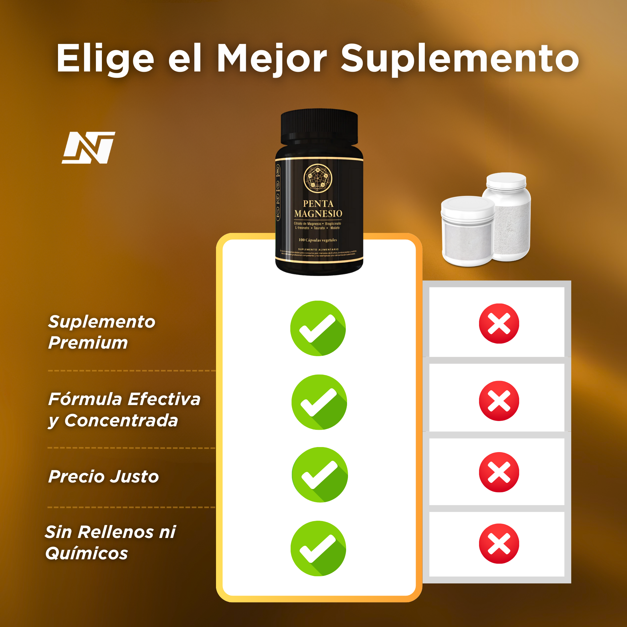 Penta Magnesio 5 Formas – Citrato, Bisglicinato, Treonato, Taurato y Malato | Smart Nutrition Chile SmartNutrition