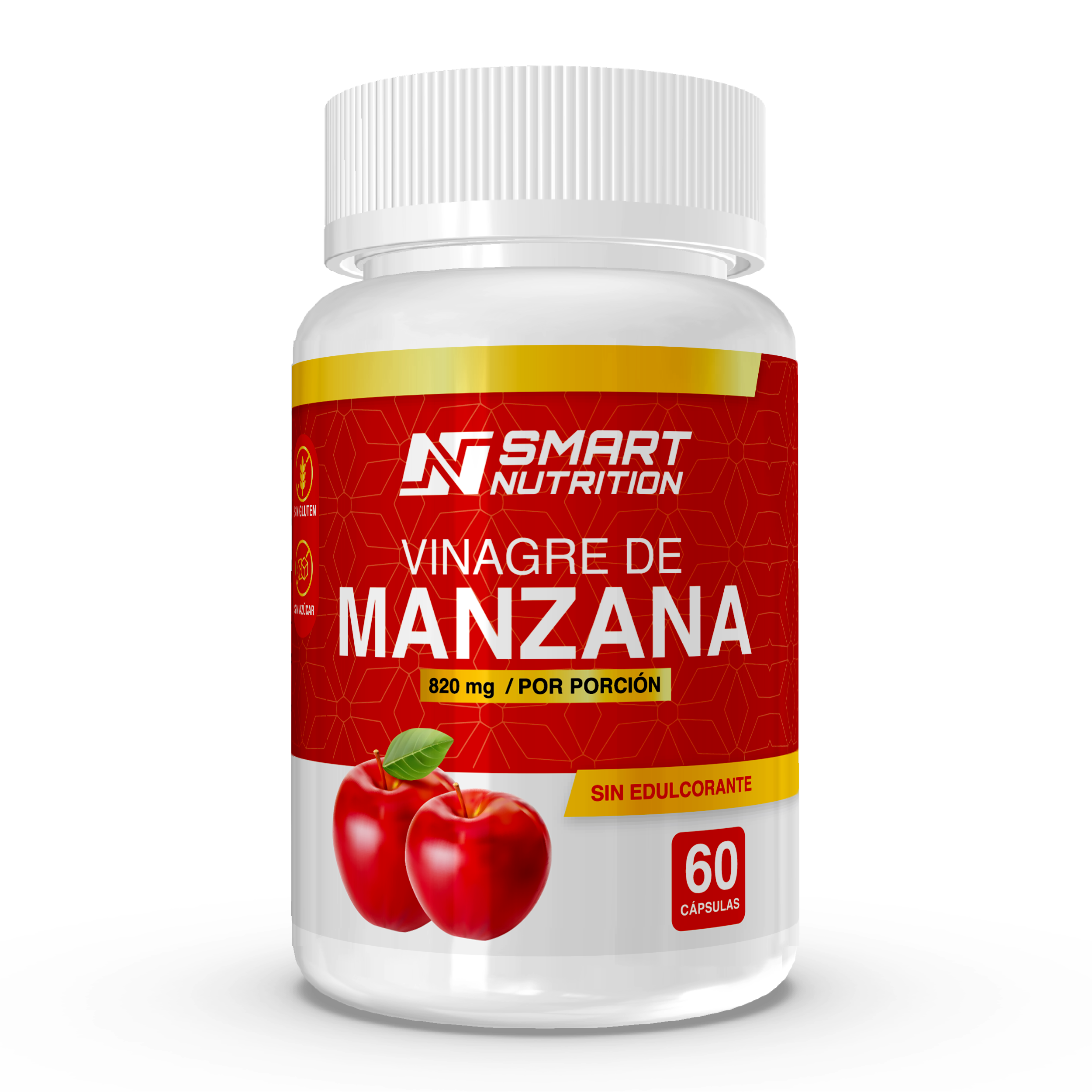 Vinagre de Manzana 820 Mg - 60 Cápsulas - SmartNutrition