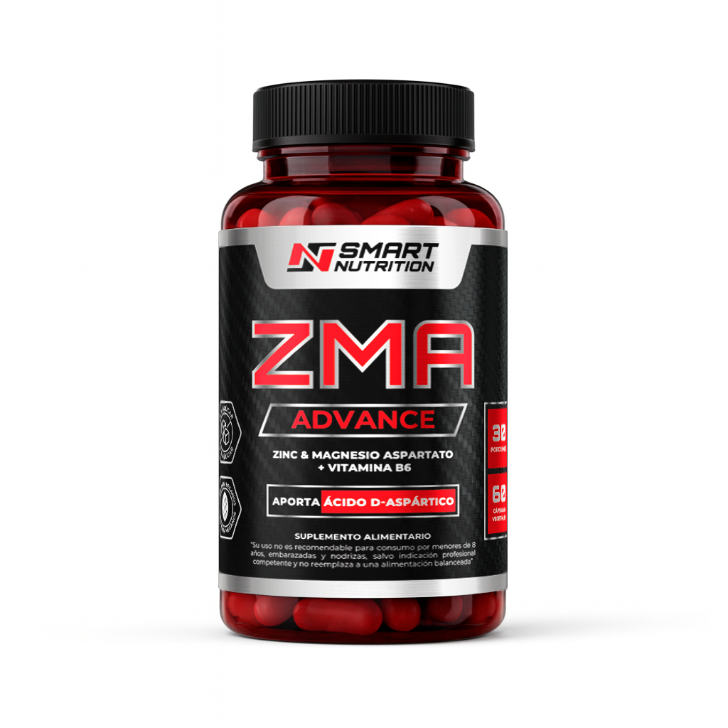 ZMA Advance Smart Nutrition – Zinc, Magnesio, Ácido D-Aspártico y Vitamina B6 | Potencia, Energía y Recuperación Muscular SmartNutrition
