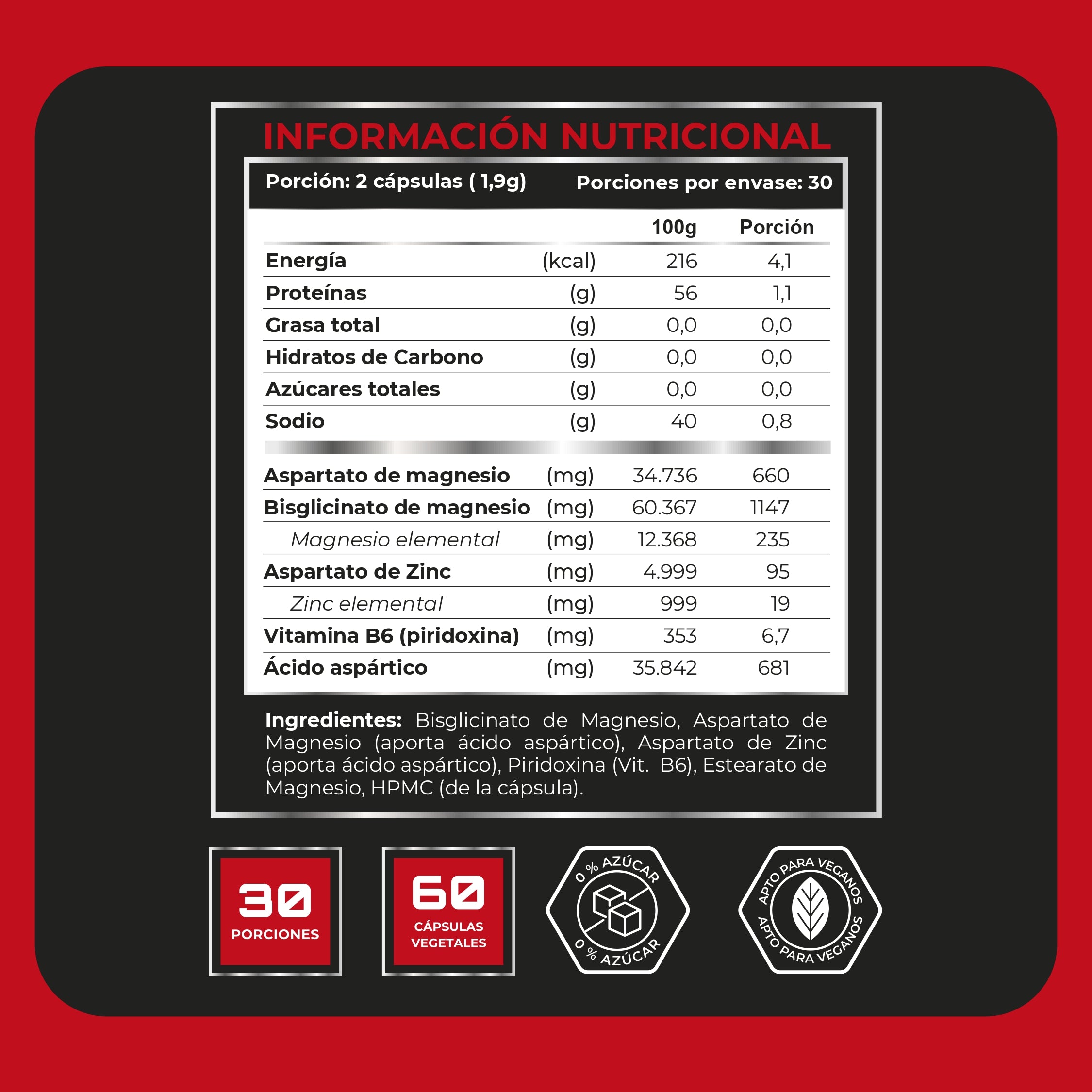 ZMA Advance Smart Nutrition – Zinc, Magnesio, Ácido D-Aspártico y Vitamina B6 | Potencia, Energía y Recuperación Muscular SmartNutrition